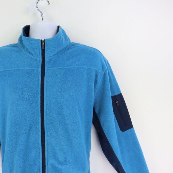 Port Authority Full Zip Jacket Mens Sz 2XL Blue Fleece High‎ Neck Zipped Pockets - Picture 5 of 9